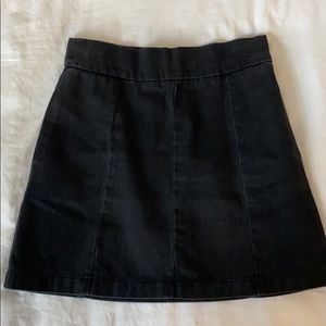 Topshop Black denim mini skirt